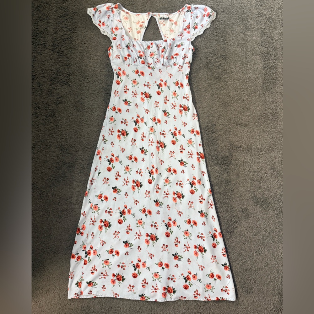 Wild Fable Light Blue Floral Backless Dress